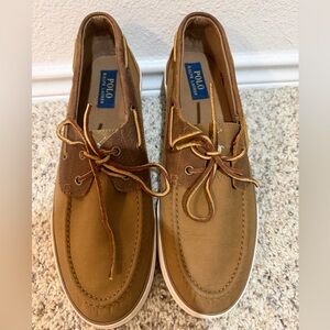 Polo by Ralph Lauren Tan and Brown Boat Shoes